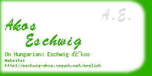 akos eschwig business card